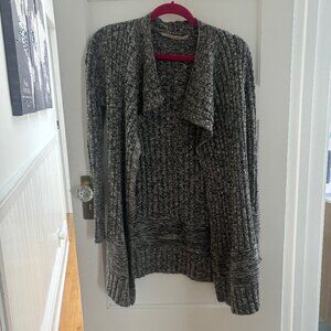 Athleta Women's grey cardigan warm merino wool sweater